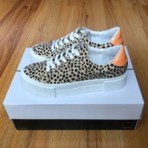 Dolce Vita Leopard Canvas Sneakers / Tennis Shoes